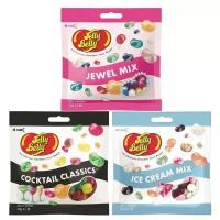 Конфеты Jelly Belly Jewel Mix 70 гр. + Классические коктейли 70 гр. + Ice Cream Mix 70 гр. (3 шт.)