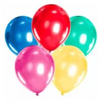 Воздушные шары Золотая Сказка, 10" (25см), металлик, 5 цветов, пакет, 10шт. (105010)