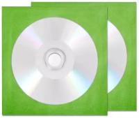 Диск CD-R CMC 700Mb 52x non-print (без покрытия) в бумажном конверте с окном, зеленый