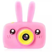 Детский цифровой фотоаппарат Зайчик розовый