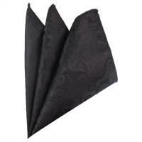 Нагрудный платок черный с узором пейсли