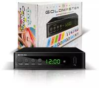 Цифровой телевизионный приемник GoldMaster T-747HD (DVB-T2 / C / IPTV, пластик, дисплей, кнопки, внешний БП) (282442)