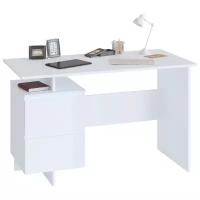 Письменный стол СОКОЛ Вольт СПм-19, ШхГ: 120х60 см, расположение тумбы: слева, цвет: белый