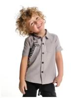 Рубашка для мальчиков Mini Maxi, модель 4666, цвет серый, размер 116