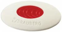 Ластик Brauberg Oval Pro (40х26х8мм, овальный, красный пластиковый держатель) 36шт. (229560)