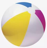 Надувной детский мячик D 61 см, пляжный, разноцветный, Glossy Panel Ball, Intex 59030
