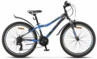 Подростковый велосипед STELS Navigator 410 V 24" 21-sp V010 Чёрный/синий (требует финальной сборки)