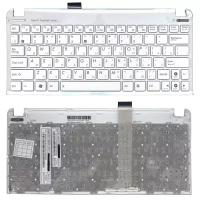 Клавиатура для ноутбука Asus Eee PC 1015CX, русская, белая с белым топкейсом