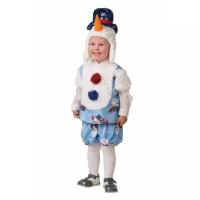 Батик Карнавальный костюм Снеговичок Снежник, рост 110 см 5316-110-56