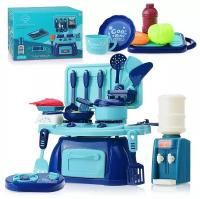 Кухня детская игрушечная с весами, кулером, плитой, посудой и продуктами / Игровой набор Oubaoloon A20-14 в коробке