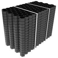 Решетка газонная для организации парковки на газоне Gidrolica Eco Standart пластиковая черная, в упаковке 15 штук для покрытия 4,2 м.кв.