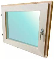 Окно Форточка 60х50см для бани, двойное стекло