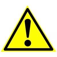 Предупреждающие знаки. W 09 Внимание Опасность (прочие опасности) ГОСТ 12.4.026-2015. Размер 200х200 мм. 1 шт