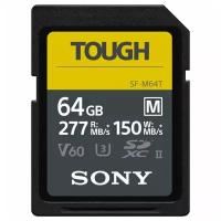 Карта памяти Sony SDXC Tough 64GB UHS-II U3 V60 R277/W150Mb/s (SF-M64T)