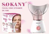 Ионный отпариватель для лица SOKANY SK-1080/портативный/косметологический аппарат/130 Вт/белый-розовый