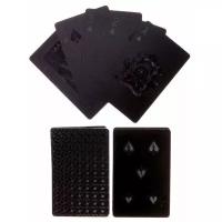 Без ТМ Пластиковые игральные карты "Чёрная абстракция" (54 карты)