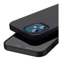 Чехол Baseus Liquid Silica Gel Magnetic Case для iPhone 12 mini (Full Coverage Tempered Glass Film + Cleaning kit) Чёрный (WIAPIPH54N-YC01)