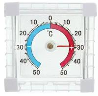 Термометр оконный биметаллический квадратный/ диапазон измерения температур -50...+50С