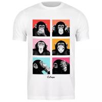 Футболка Printio 1026180 Chimps - Шимпанзе размер: 2XL, цвет: белый