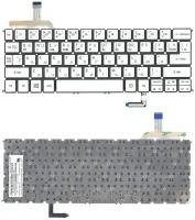 Клавиатура для ноутбука Acer Aspire S7-191 серебряная с поддержкой подсветки