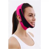 Лифтинг маска MyBalance для коррекции овала лица, black/pink