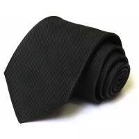 Однотонный черный галстук 33826