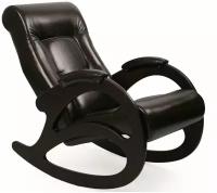 Кресло-качалка Орион б/л, Модель 4 б/л экокожа Орегон 120, каркас венге