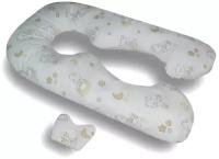 Подушка для беременных "Мастерская снов" U8-350 с наволочкой Мишки Тедди + подушечка для малыша. Ткань: бязь Наполнитель: холлофайбер