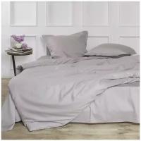 Комплект постельного белья La Prima постельное белье сатин однотонный серебристая дымка, размер 2 спальный (175x215см)