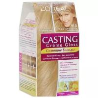 L'Oreal Paris Стойкая краска-уход для волос "Casting Creme Gloss" без аммиака, оттенок 910, Очень светло-русый пепельный, 180мл