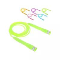 Скакалка, 2.5м, веревка пластик, ручки разноцветный полпрозрачный пластик, 4-5 цветов микс, в ассорт
