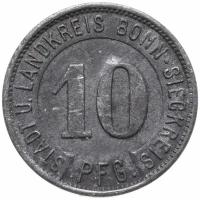 Германия (Бонн-Зиг) нотгельд 10 пфеннигов 1919