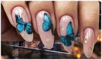 Слайдер для ногтей (набор 4 шт) - Бабочки
