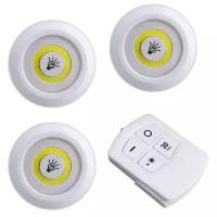 Светодиодный светильник на кухню на батарейках с пультом дистанционного управления / светильник с пультом для дома