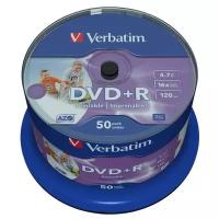 DVD- диск Verbatim 4.7 Gb, Printable, Cake Box