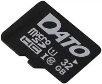 Карта памяти DATO microSDHC 32 ГБ Class 10, UHS-I U1, R/W 60/10 МБ/с, черный