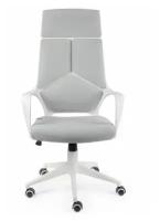 Кресло для руководителя Norden IQ (white+grey) белый пластик / серая ткань