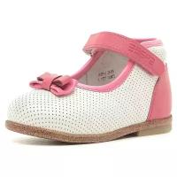 Туфли ОРТОПЕДИЯ для девочек, цвет розовый-белый бренд Зебра, артикул 10539-2