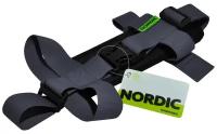 Ремень-переноска с липучками для одной пары горных лыж с палками, наплечник в комплекте, регулируемая длина, 100 см, Nordic Skistrap Plus серый