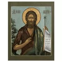 Икона Святой пророк Иоанн Предтеча (Креститель), 18 век, 10х12.5 см
