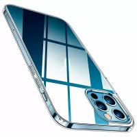 Ультратонкий защитный чехол для телефона Apple iPhone 12 Pro Max / Силиконовый чехол на Эпл Айфон 12 Про Макс (Прозрачный)