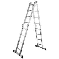 Лестница-трансформер шарнирная Alumet TL4044, алюминиевая, 4 x 4 ступени, 3,34 - 5,74 м