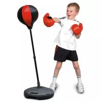 Набор для бокса детский (груша + перчатки), напольная груша с перчатками, набор юного боксёра, боксёрская груша, 70-105 см