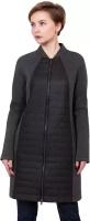 куртка J-Splash летняя, удлиненная, силуэт прилегающий, трикотажная, размер 48, черный, серый