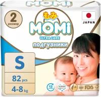 Подгузники детские MOMI Ultra Care 2 S 4-8 кг, 82 шт