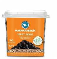 Вяленые маслины MARMARABIRLIK, Серия SEPET, калибровка 3XS, 400 гр