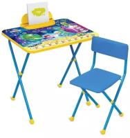 Детский стол и стул, набор мебели- Познайка- Математика в космосе, КП2/8, для детей от 3 до 7 лет