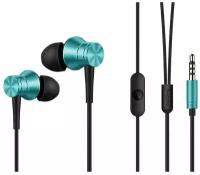 Наушники Piston Fit In-Ear Headphones E1009, вакуумные, проводные, 1.25 м, синие