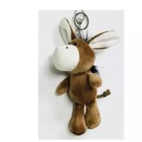 Мягкая игрушка брелок Ослик коричневый из коллекции "Mini Zoo",15 см