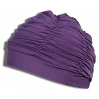 Шапочка для плавания ткань LUCRA SM женская с драпировкой SM-092 Фиолетовый